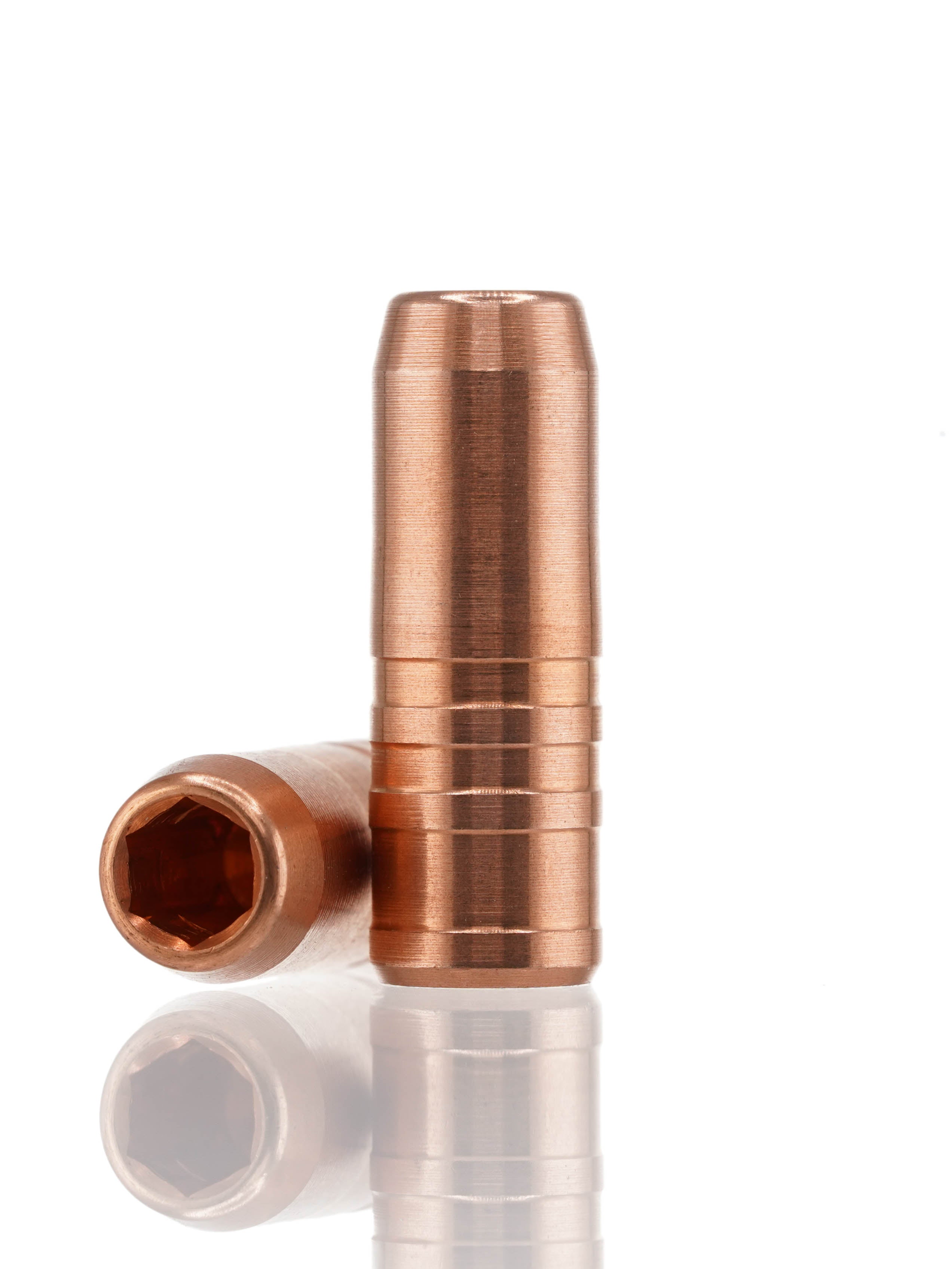 copper hollow point rifle bullet