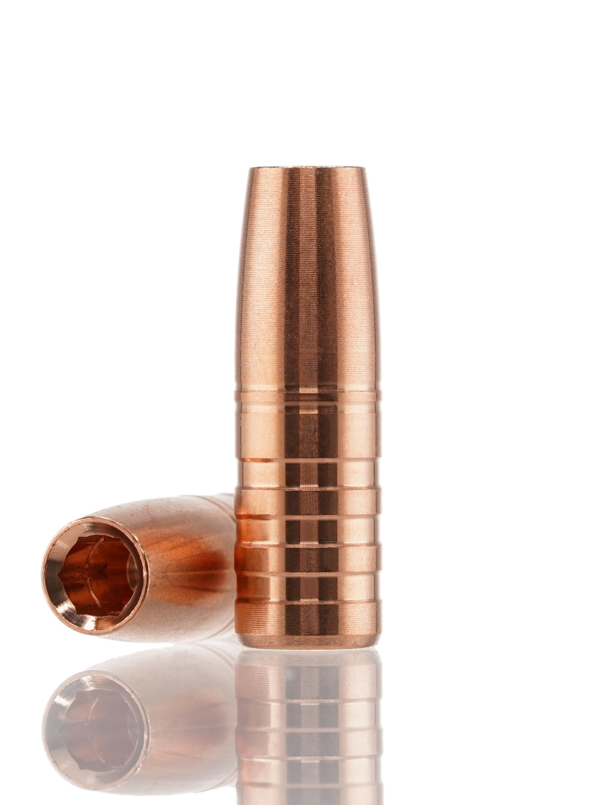 copper hollow point rifle bullet