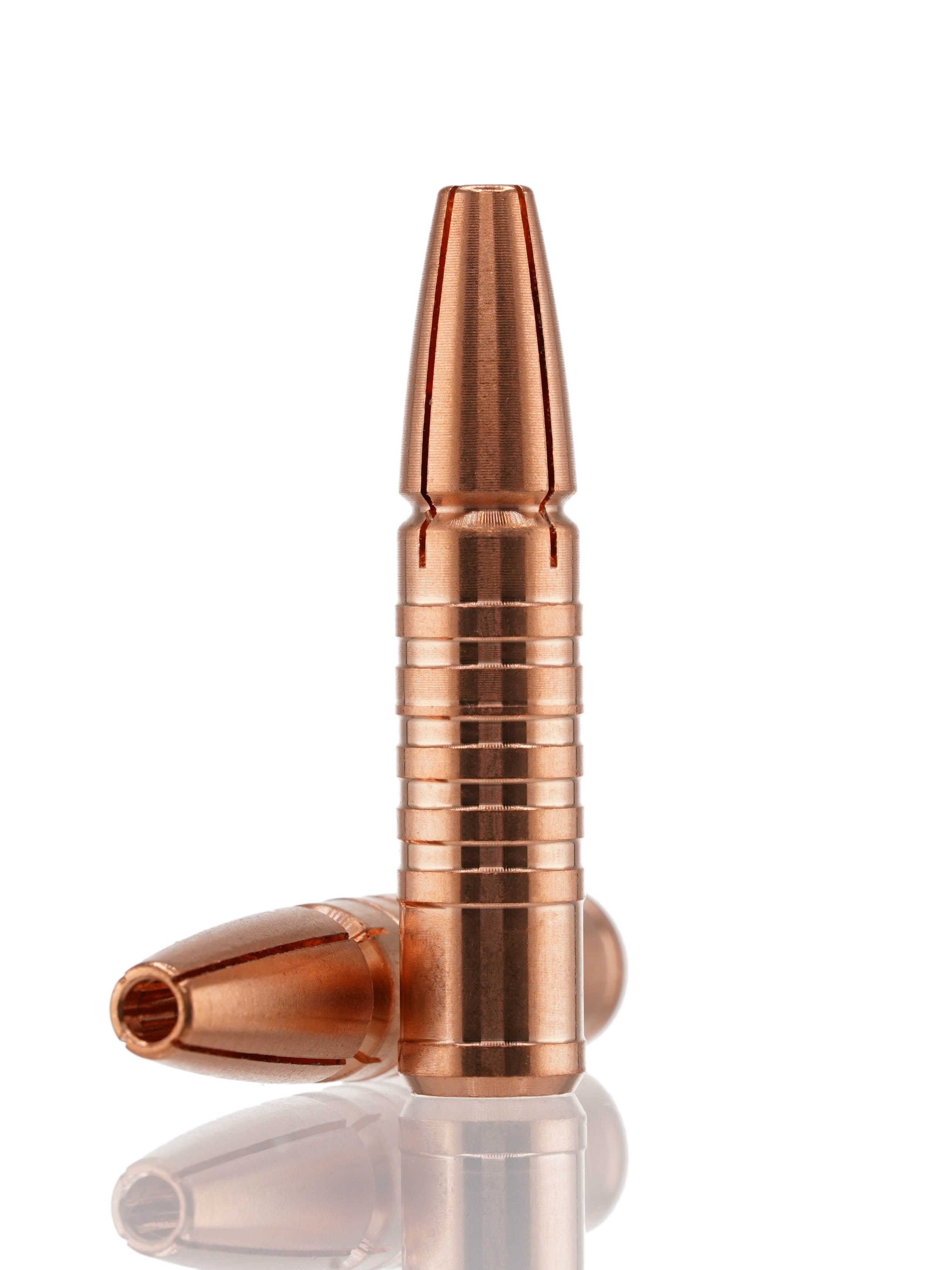 copper hollow point rifle bullet