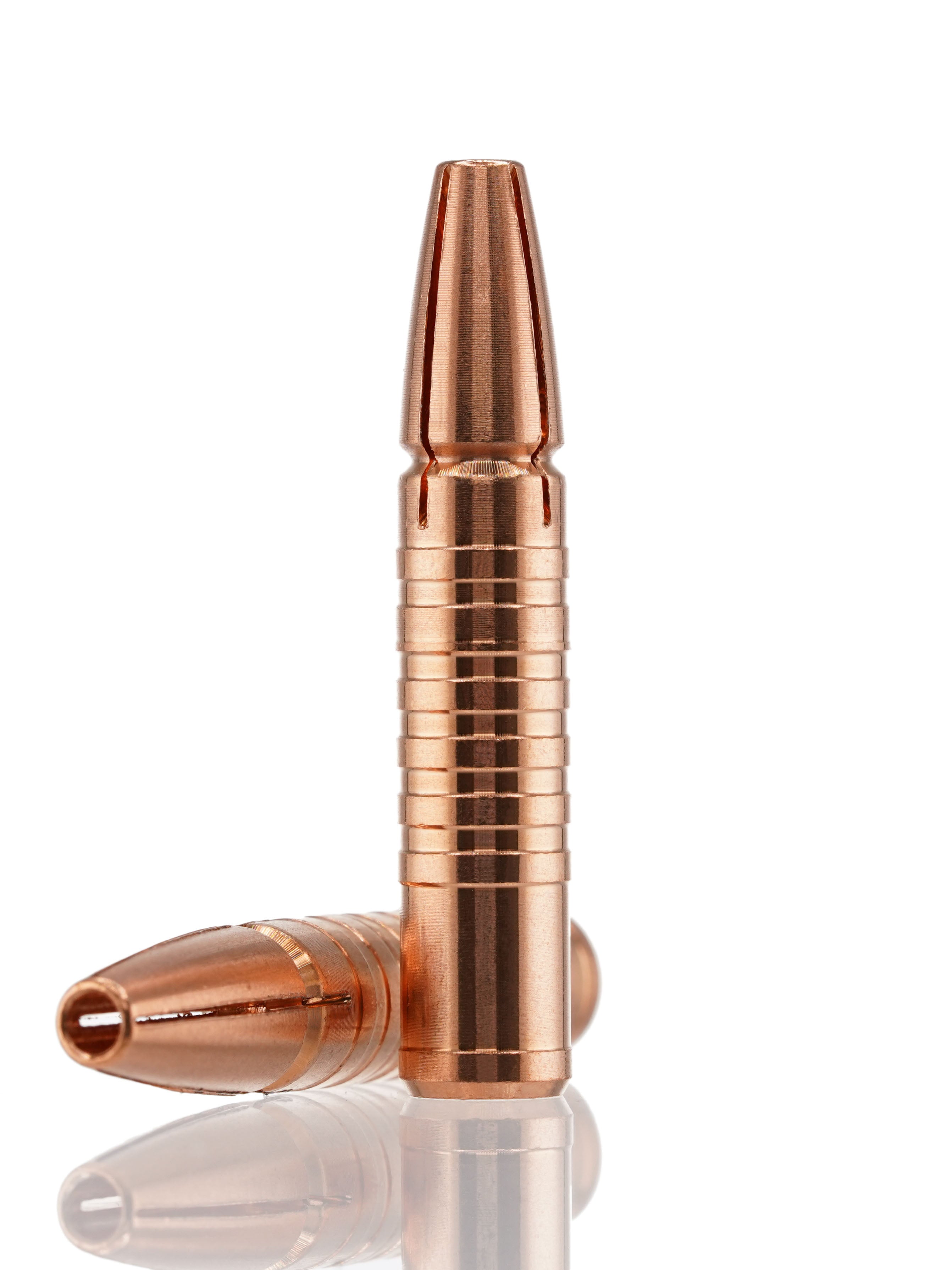 copper hollow point rifle bullet