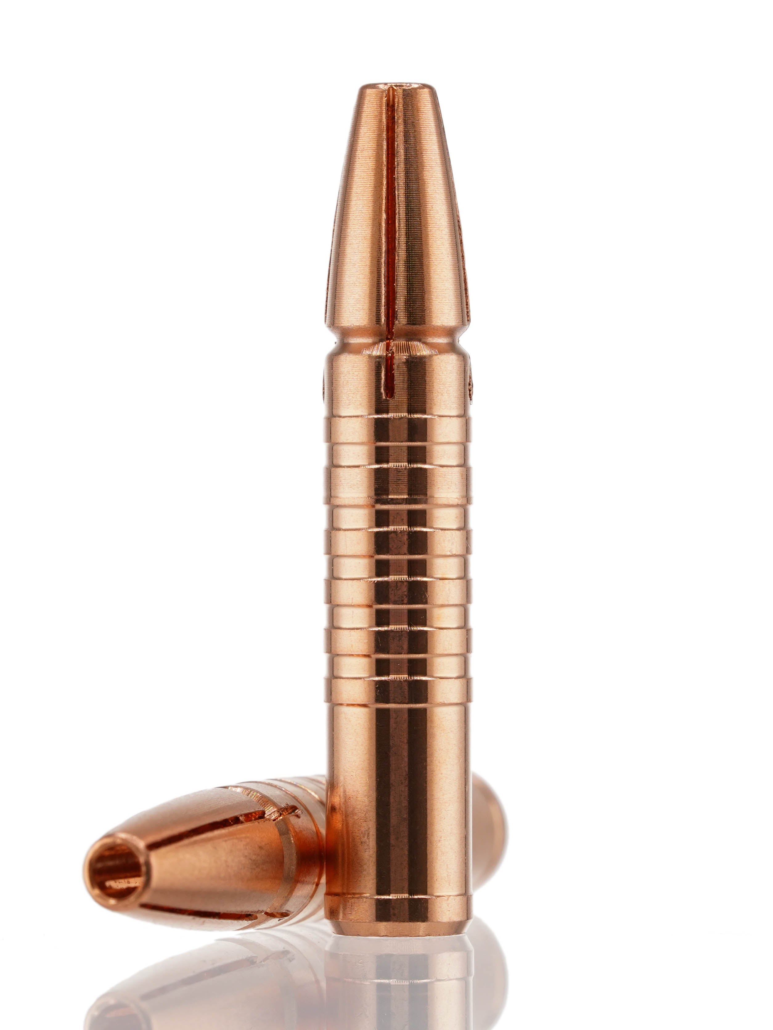 copper hollow point rifle bullet