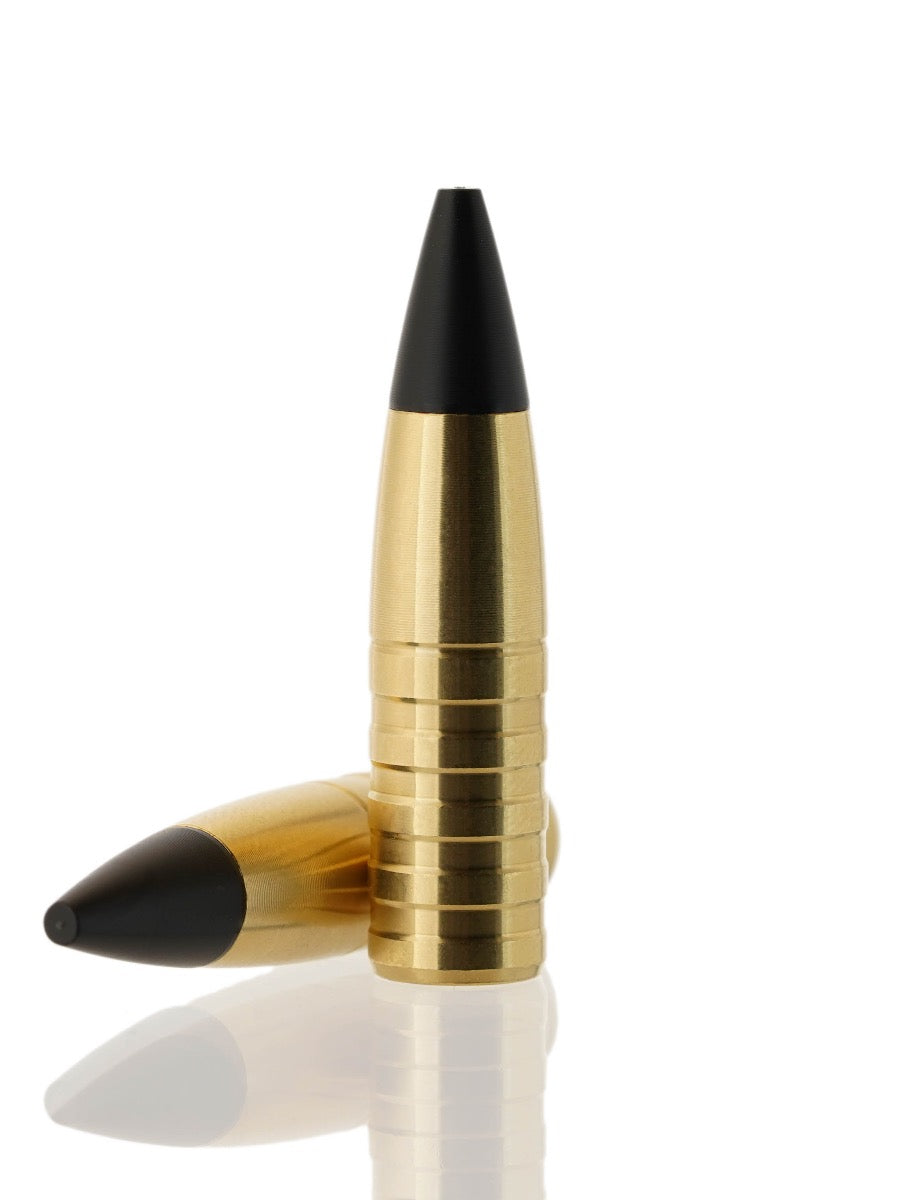 brass hollow point tipped rifle bullet