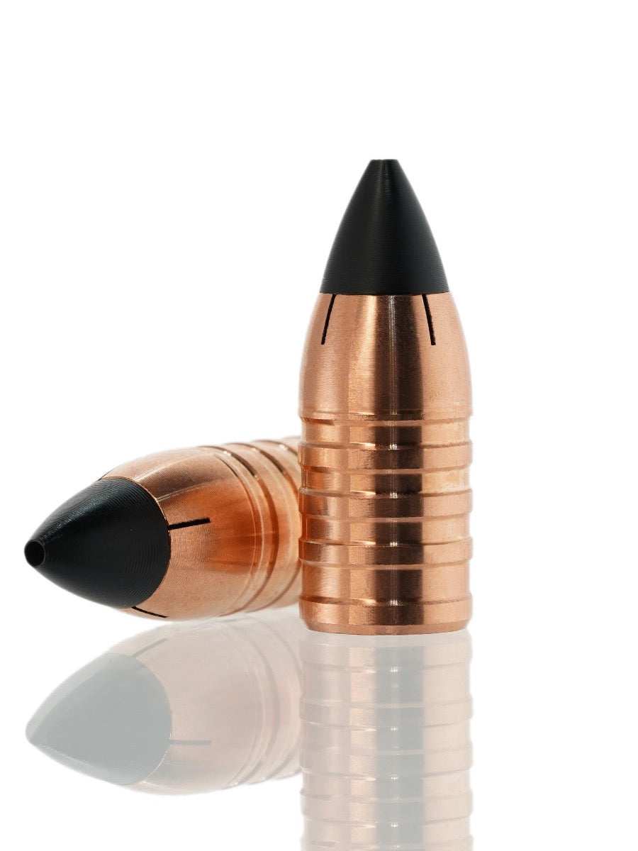 copper hollow point tipped rifle bullet