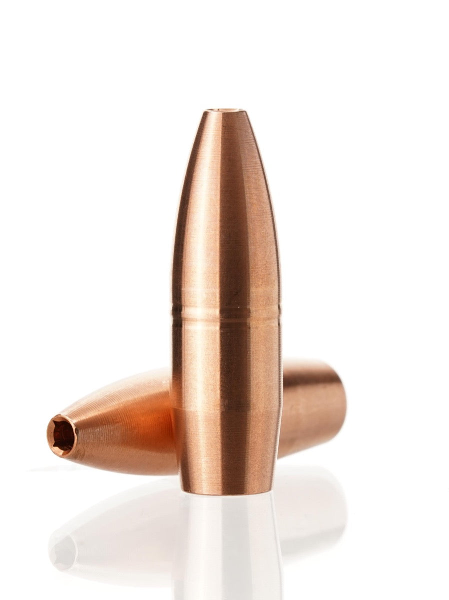 copper hollow point rifle bullet