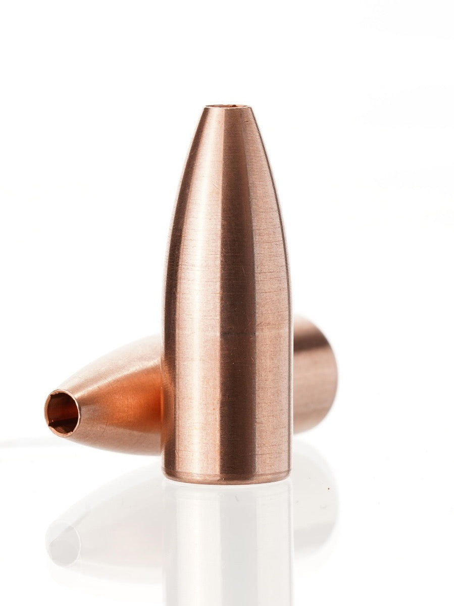 copper hollow point rifle bullet